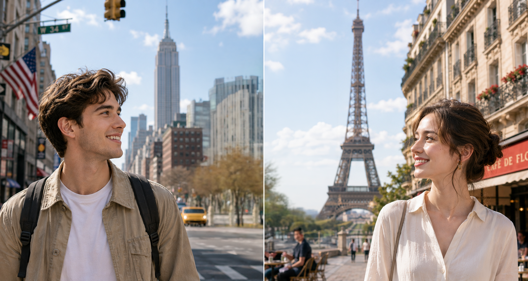 People from different countries meeting through EnjoyMeeting